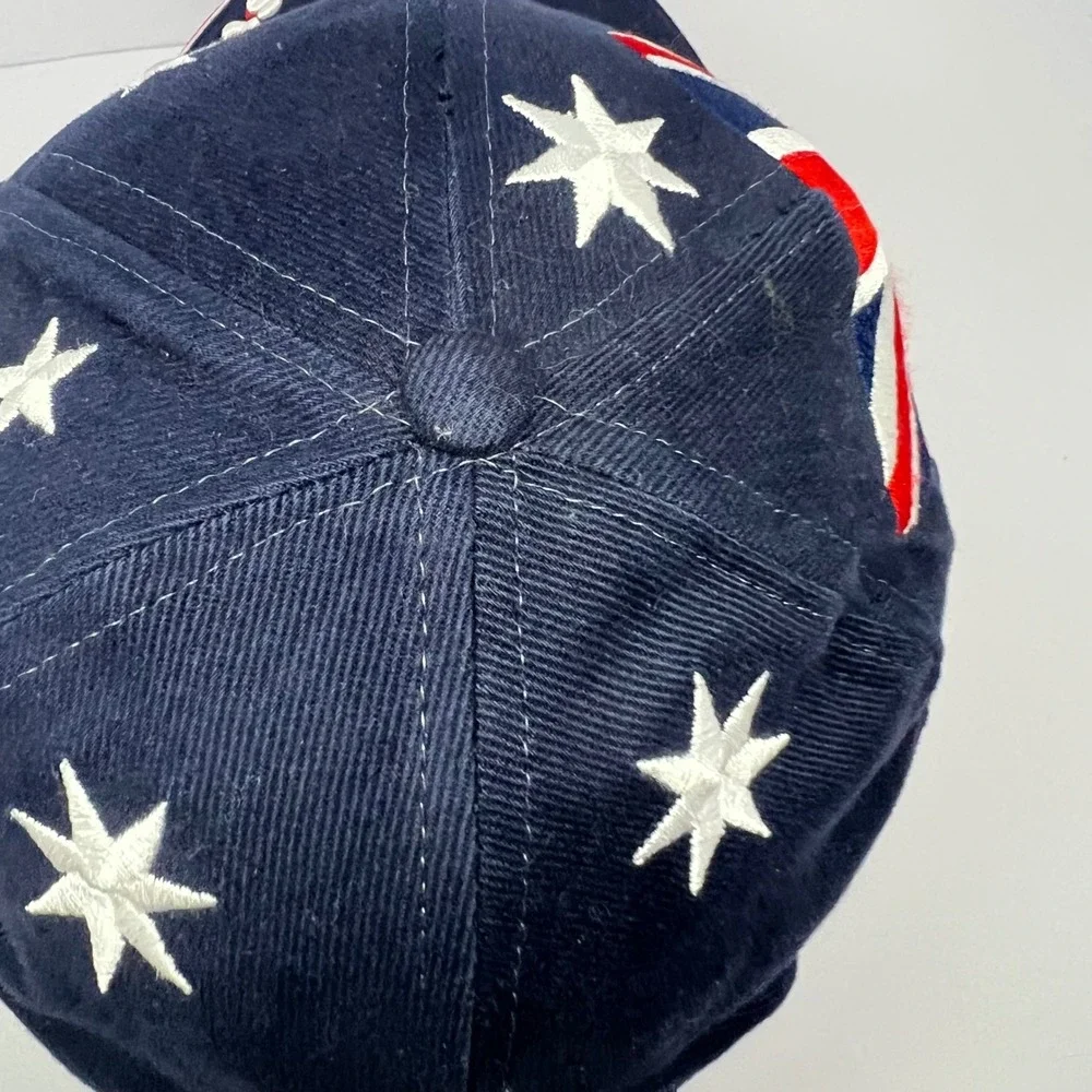 Australia Flag Embroidered Baseball Cap Hat Adjustable Strap Navy Blue‎ Nation